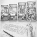 Cutaway illustration comparing interior, ocean view, balcony, and suite cabins on Anthem of the Seas