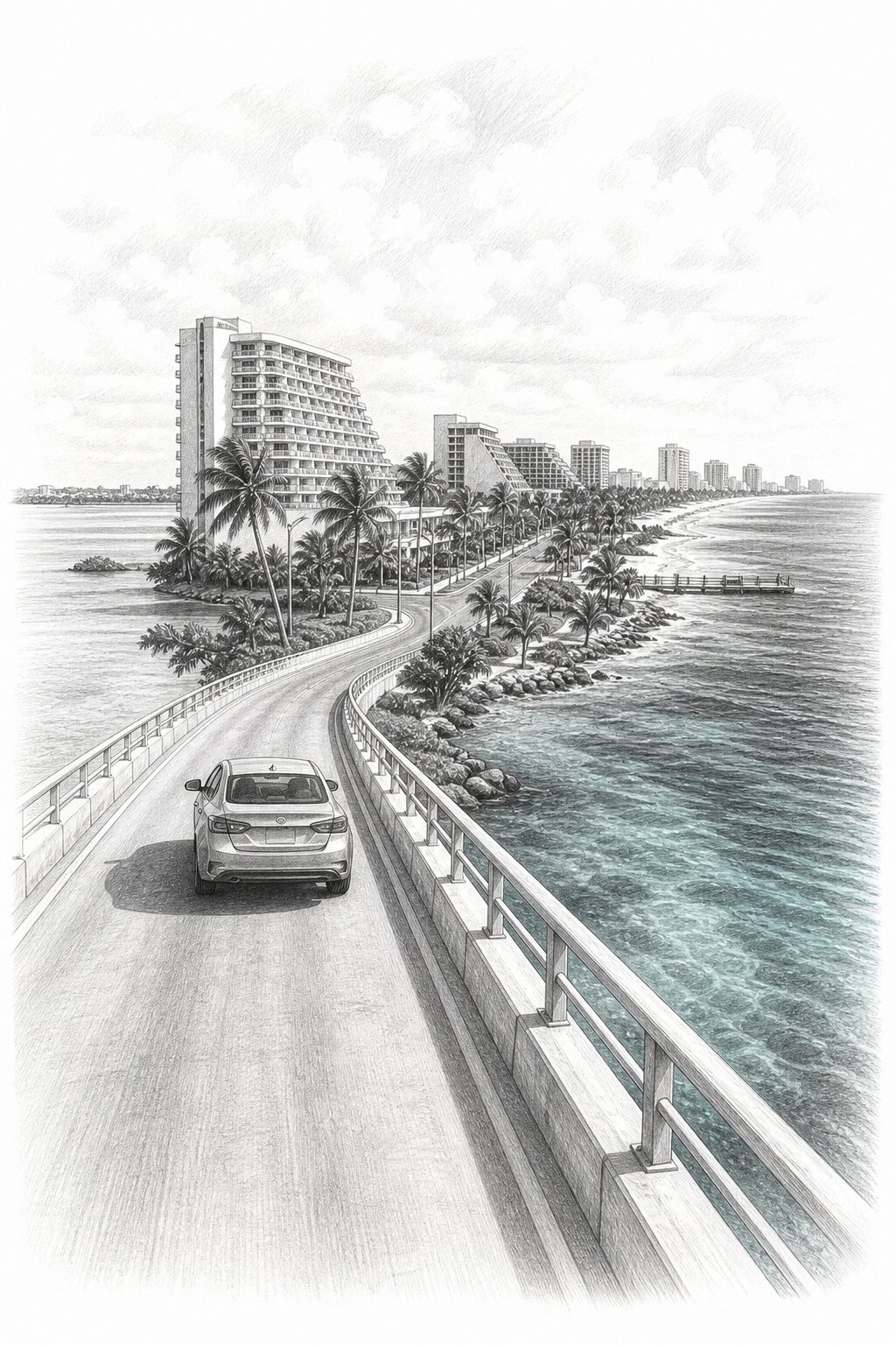 Cancun travel planning illustration