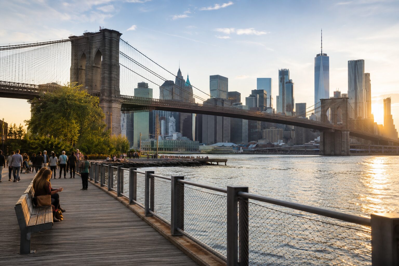 Brooklyn Bridge and Manhattan skyline