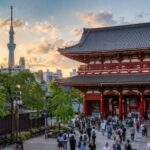 Senso-ji temple approach and visitors in Tokyo