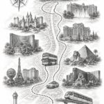 Las Vegas travel planning illustration